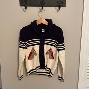 NWT Janie and Jack Equestrian Button Up Cardigan Sz 5
